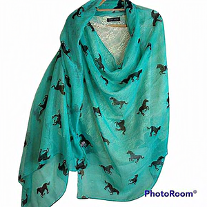 Horse theme scarf cover‎ up w38×72L